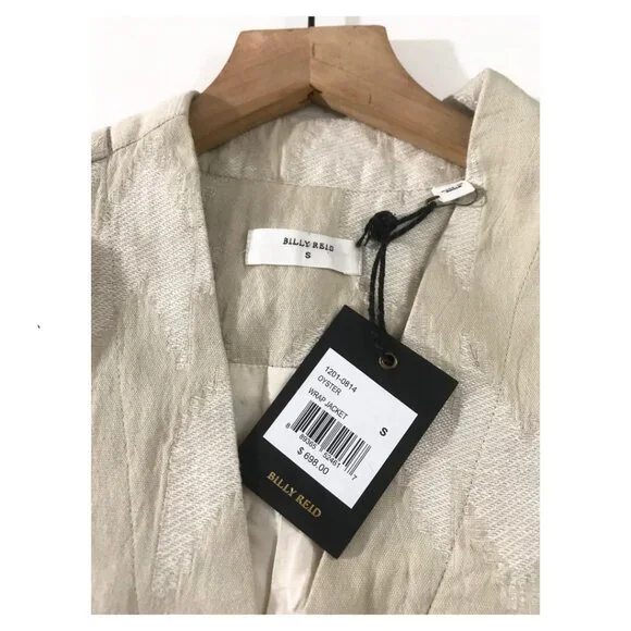 Billy Reid Wrap Jacket in Oyster - Sm - NWT - Picture 2 of 7